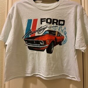 Ford Mustang graphic T crop top